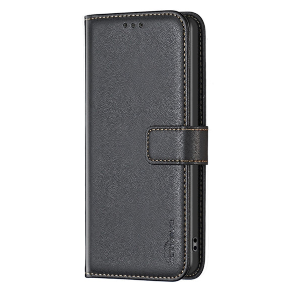 For Samsung Galaxy S25 Ultra 5G Magnetic Buckle Leather Phone Case(Black)