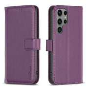 For Samsung Galaxy S25 Ultra 5G Magnetic Buckle Leather Phone Case(Purple)