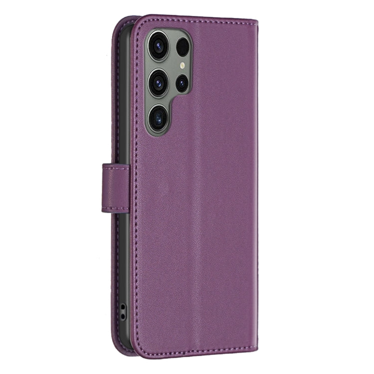 For Samsung Galaxy S25 Ultra 5G Magnetic Buckle Leather Phone Case(Purple)