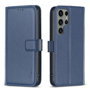 For Samsung Galaxy S25 Ultra 5G Magnetic Buckle Leather Phone Case(Blue)