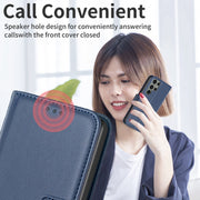 For Samsung Galaxy S25 Ultra 5G Magnetic Buckle Leather Phone Case(Blue)