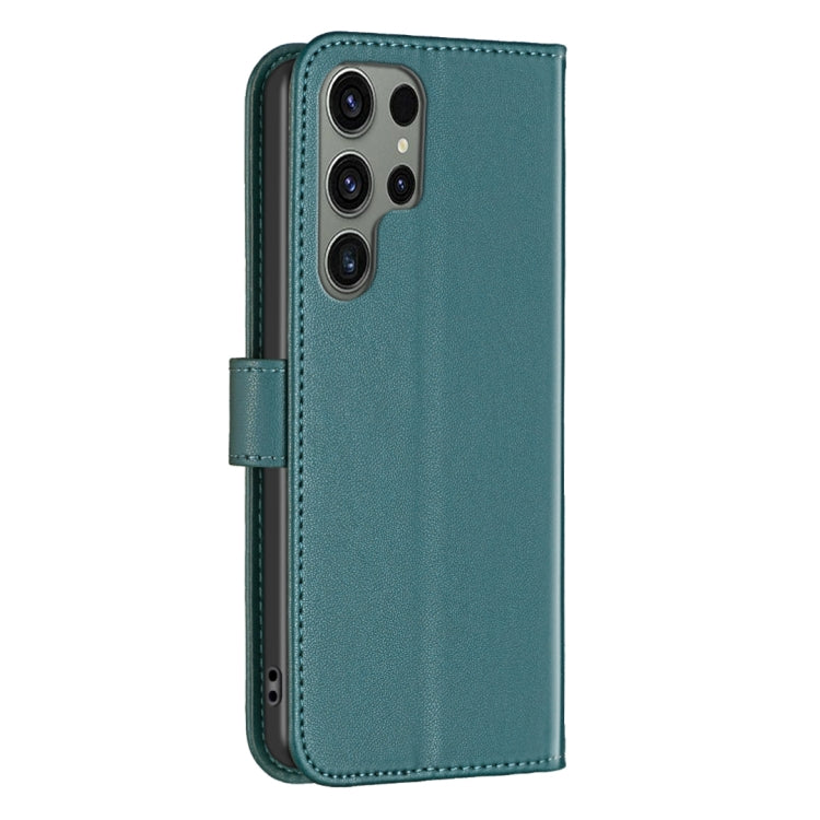 For Samsung Galaxy S25 Ultra 5G Magnetic Buckle Leather Phone Case(Green)