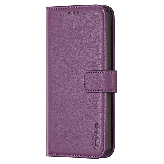 For Samsung Galaxy S25 Ultra 5G Magnetic Buckle Leather Phone Case(Dark Purple)