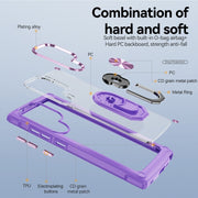 For Samsung Galaxy S25 Ultra 5G TPU + PC Lens Protection Phone Case with Ring Holder(Purple)