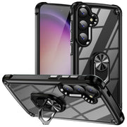 For Samsung Galaxy S25+ 5G TPU + PC Lens Protection Phone Case with Ring Holder(Black)