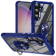 For Samsung Galaxy S25+ 5G TPU + PC Lens Protection Phone Case with Ring Holder(Blue)