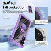 For Samsung Galaxy S25+ 5G TPU + PC Lens Protection Phone Case with Ring Holder(Purple)