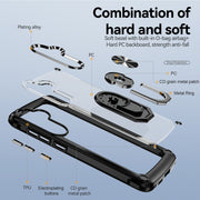 For Samsung Galaxy S25 5G TPU + PC Lens Protection Phone Case with Ring Holder(Black)