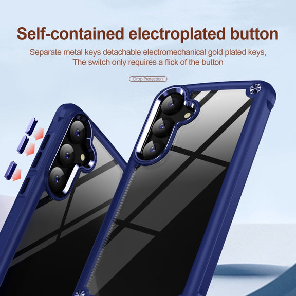 For Samsung Galaxy S25 5G TPU + PC Lens Protection Phone Case(Blue)