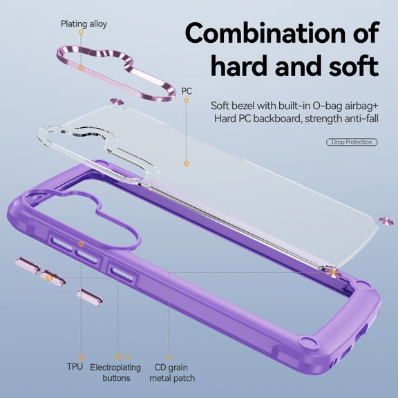 For Samsung Galaxy S25 5G TPU + PC Lens Protection Phone Case(Purple)
