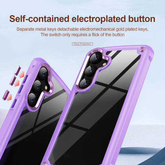 For Samsung Galaxy S25 5G TPU + PC Lens Protection Phone Case(Purple)