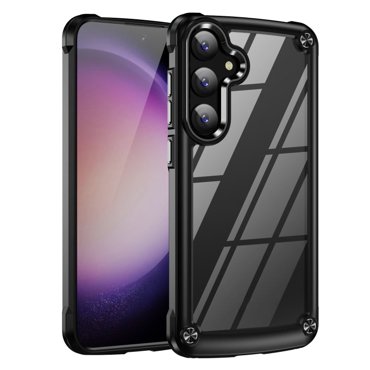 For Samsung Galaxy S25+ 5G TPU + PC Lens Protection Phone Case(Black)