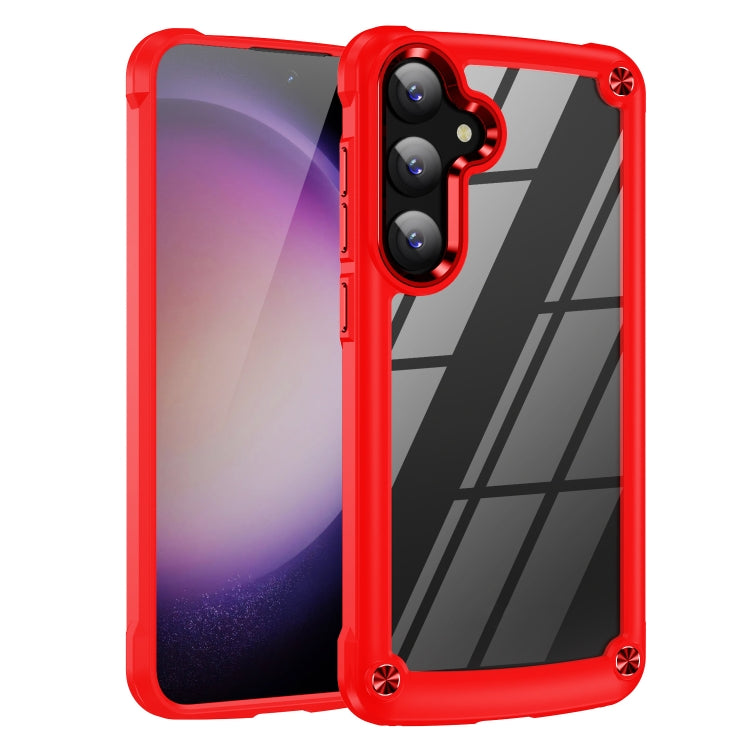 For Samsung Galaxy S25+ 5G TPU + PC Lens Protection Phone Case(Red)