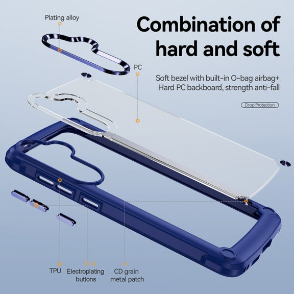 For Samsung Galaxy S25+ 5G TPU + PC Lens Protection Phone Case(Blue)