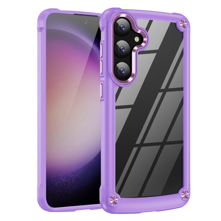 For Samsung Galaxy S25+ 5G TPU + PC Lens Protection Phone Case(Purple)