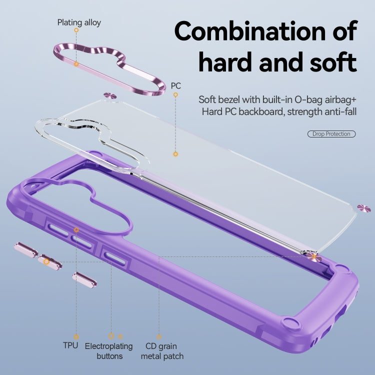 For Samsung Galaxy S25+ 5G TPU + PC Lens Protection Phone Case(Purple)