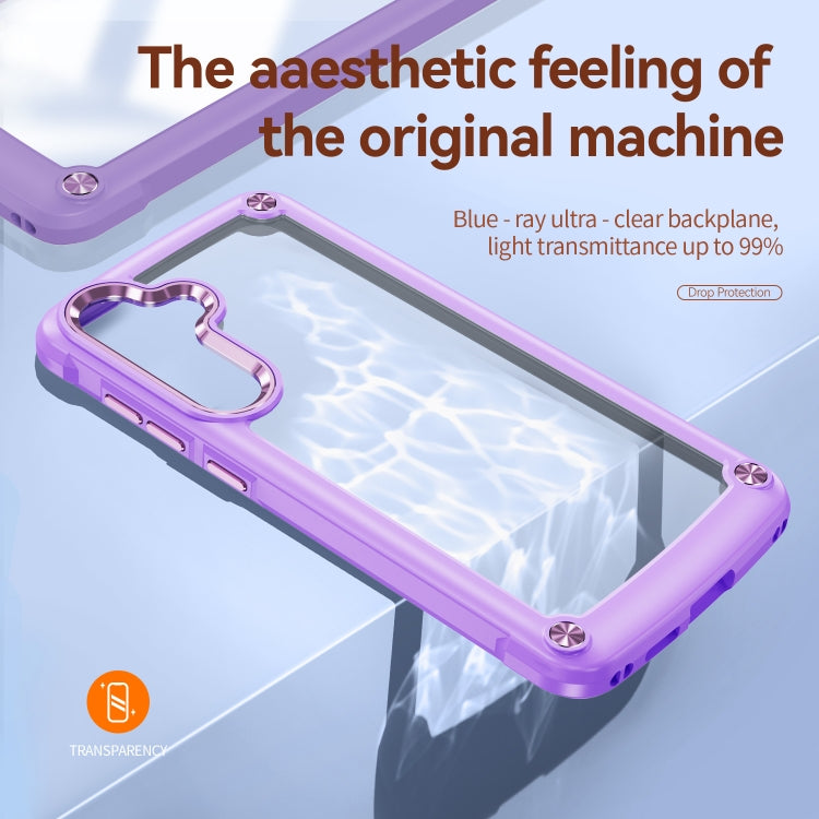For Samsung Galaxy S25+ 5G TPU + PC Lens Protection Phone Case(Purple)