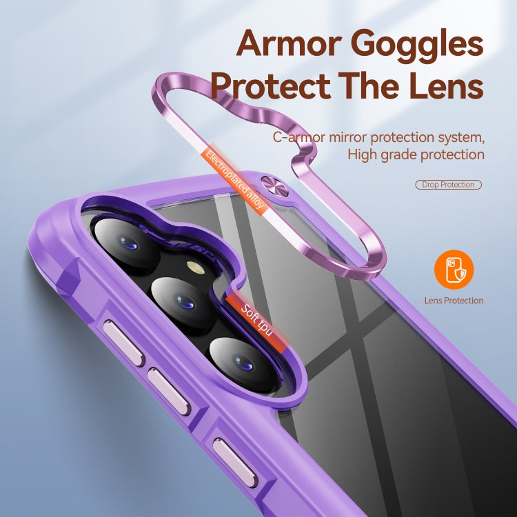 For Samsung Galaxy S25+ 5G TPU + PC Lens Protection Phone Case(Purple)
