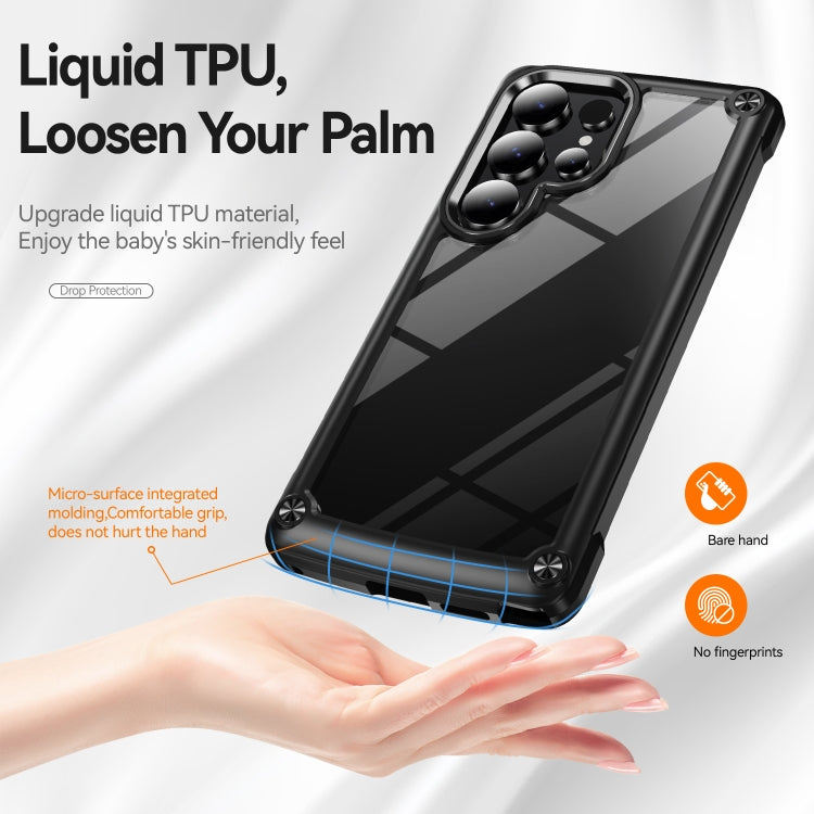 For Samsung Galaxy S25 Ultra 5G TPU + PC Lens Protection Phone Case(Black)