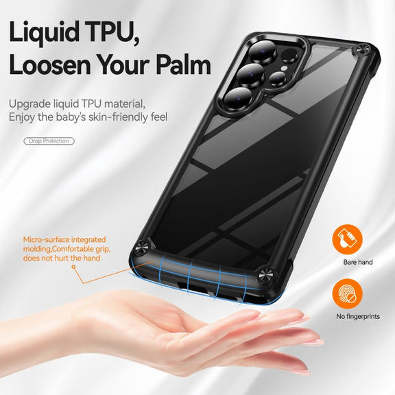 For Samsung Galaxy S25 Ultra 5G TPU + PC Lens Protection Phone Case(Black)