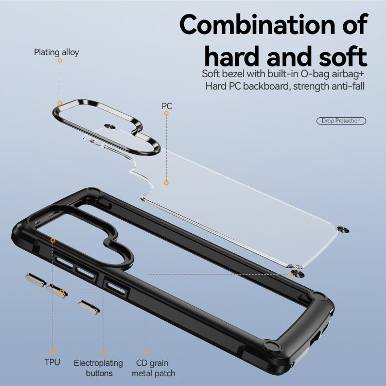 For Samsung Galaxy S25 Ultra 5G TPU + PC Lens Protection Phone Case(Black)