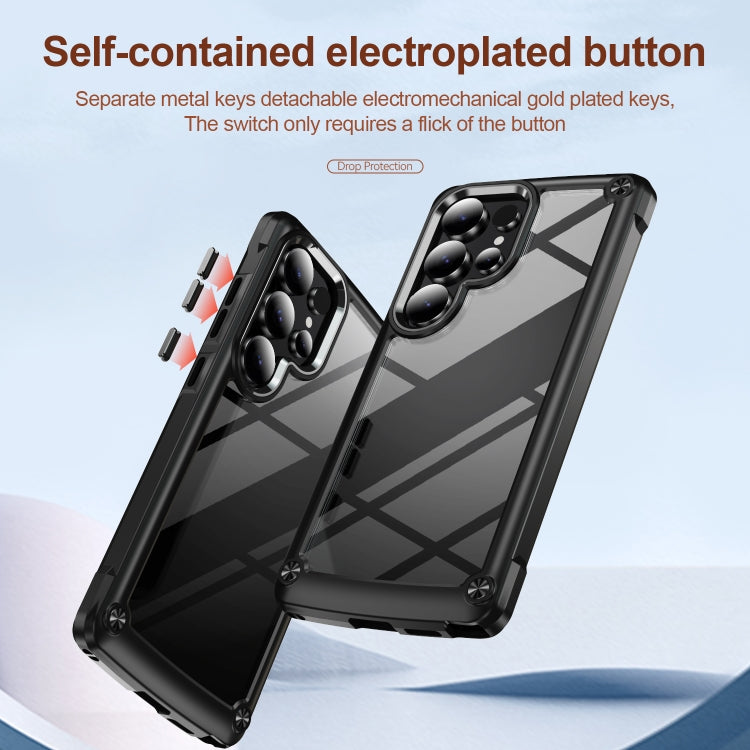 For Samsung Galaxy S25 Ultra 5G TPU + PC Lens Protection Phone Case(Black)