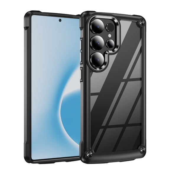 For Samsung Galaxy S25 Ultra 5G TPU + PC Lens Protection Phone Case(Black)