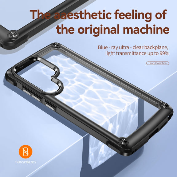 For Samsung Galaxy S25 Ultra 5G TPU + PC Lens Protection Phone Case(Black)