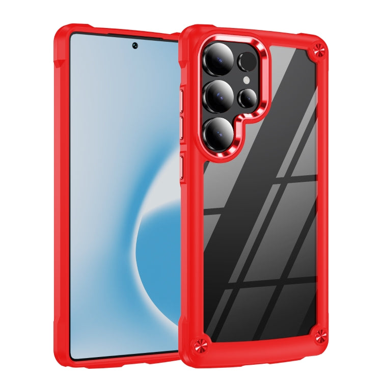For Samsung Galaxy S25 Ultra 5G TPU + PC Lens Protection Phone Case(Red)