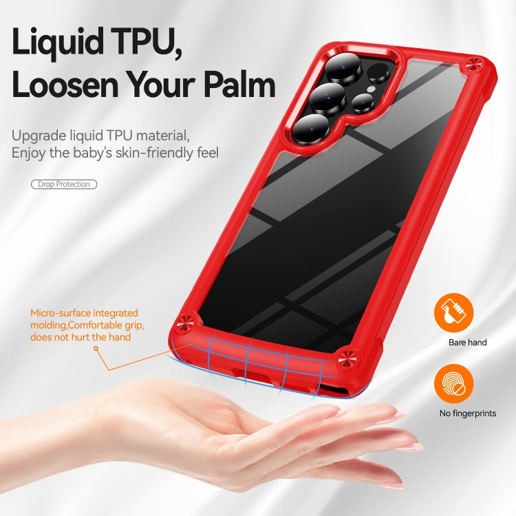 For Samsung Galaxy S25 Ultra 5G TPU + PC Lens Protection Phone Case(Red)