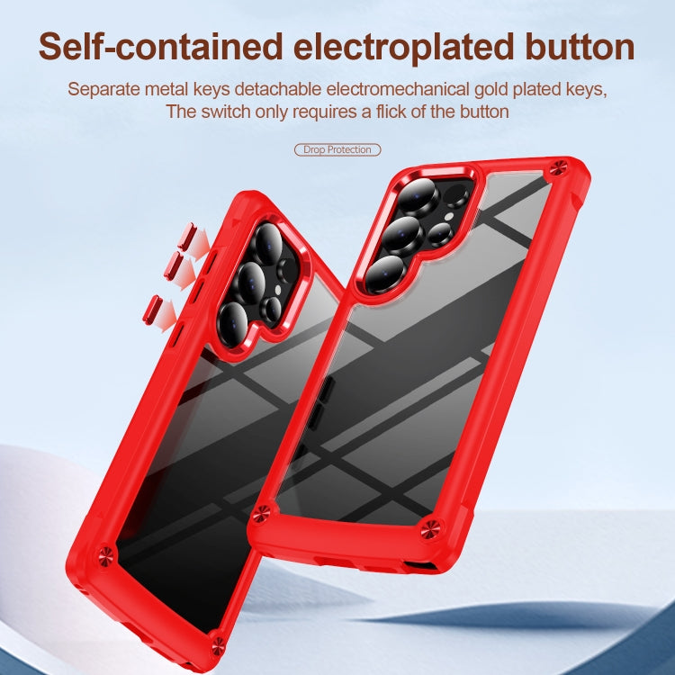For Samsung Galaxy S25 Ultra 5G TPU + PC Lens Protection Phone Case(Red)