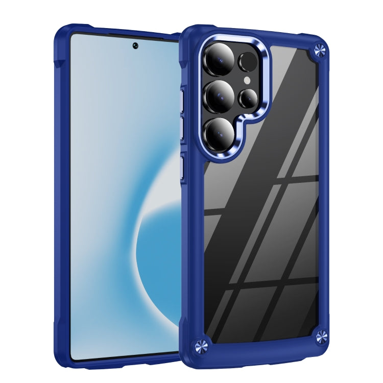 For Samsung Galaxy S25 Ultra 5G TPU + PC Lens Protection Phone Case(Blue)