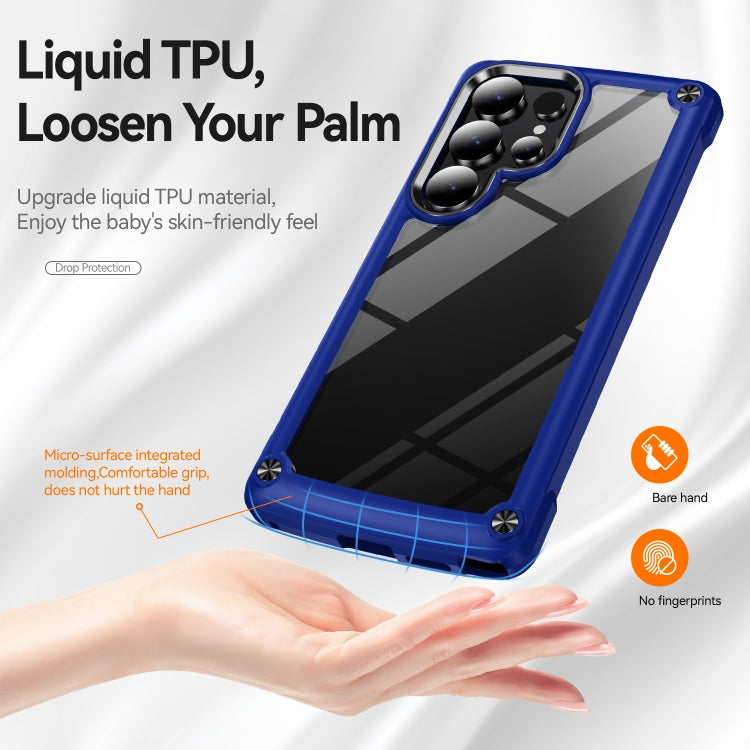 For Samsung Galaxy S25 Ultra 5G TPU + PC Lens Protection Phone Case(Blue)