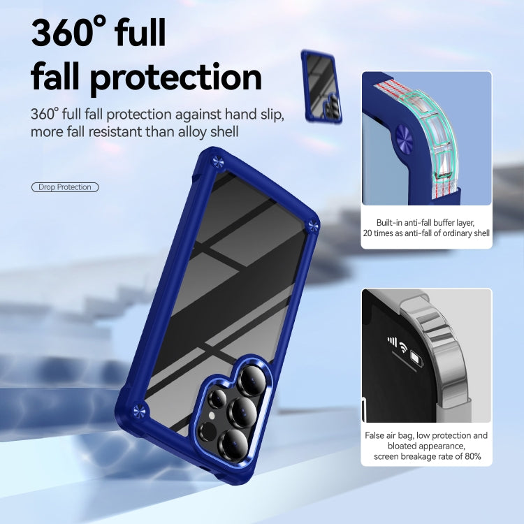 For Samsung Galaxy S25 Ultra 5G TPU + PC Lens Protection Phone Case(Blue)