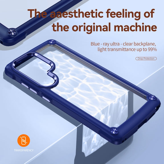 For Samsung Galaxy S25 Ultra 5G TPU + PC Lens Protection Phone Case(Blue)