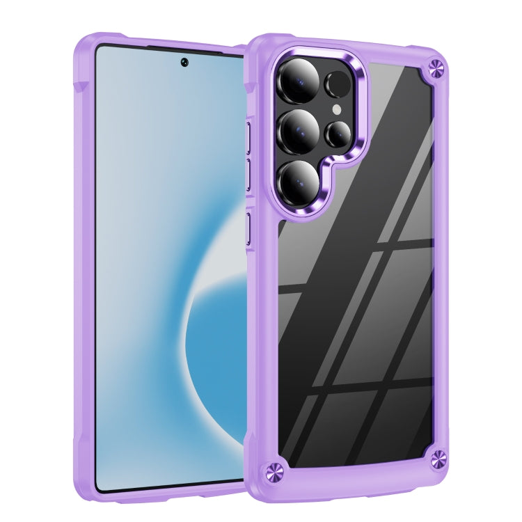 For Samsung Galaxy S25 Ultra 5G TPU + PC Lens Protection Phone Case(Purple)