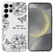 For Samsung Galaxy S25 Ultra 5G Colorful Painting Pattern TPU Phone Case(Butterfly Flower)