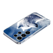 For Samsung Galaxy S25 Ultra 5G Colorful Painting Pattern TPU Phone Case(White Wolf)
