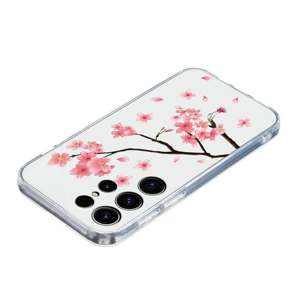 For Samsung Galaxy S25 Ultra 5G Colorful Painting Pattern TPU Phone Case(Plum Blossom)