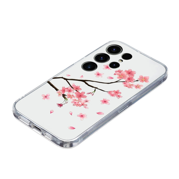 For Samsung Galaxy S25 Ultra 5G Colorful Painting Pattern TPU Phone Case(Plum Blossom)