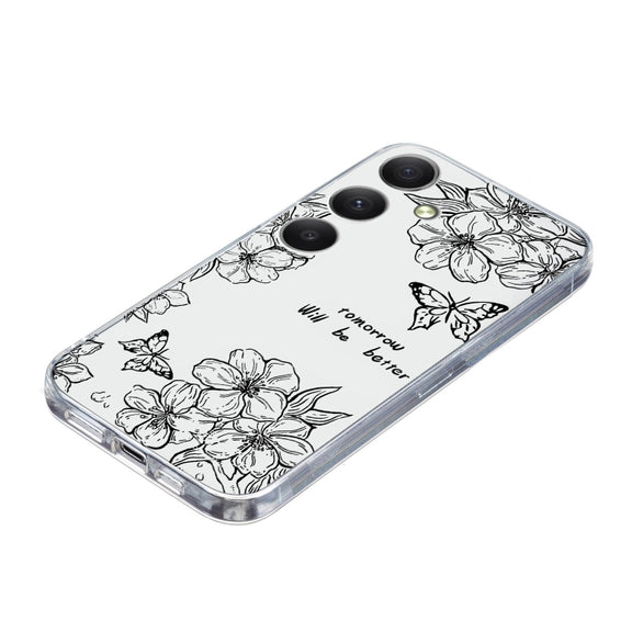 For Samsung Galaxy S25+ 5G Colorful Painting Pattern TPU Phone Case(Butterfly Flower)
