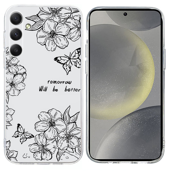 For Samsung Galaxy S25+ 5G Colorful Painting Pattern TPU Phone Case(Butterfly Flower)