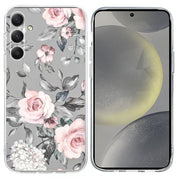 For Samsung Galaxy S25+ 5G Colorful Painting Pattern TPU Phone Case(Flowers On Grey)