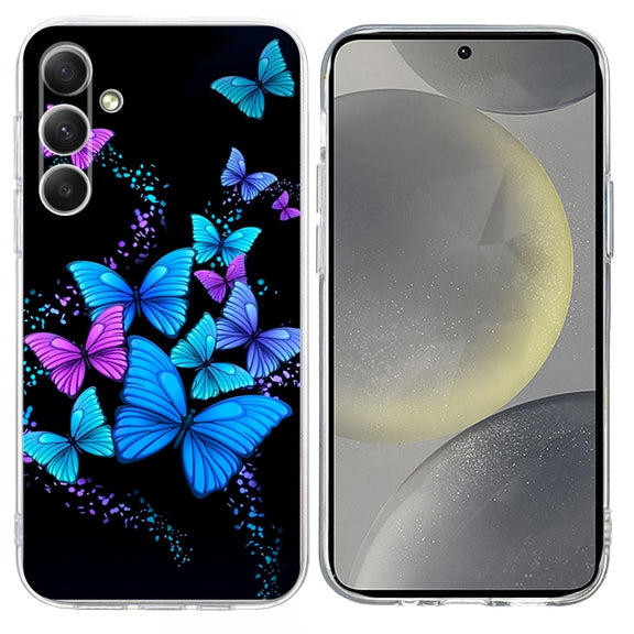 For Samsung Galaxy S25 5G Colorful Painting Pattern TPU Phone Case(Color Butterflies)