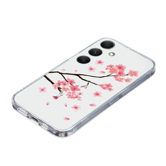 For Samsung Galaxy S25 5G Colorful Painting Pattern TPU Phone Case(Plum Blossom)