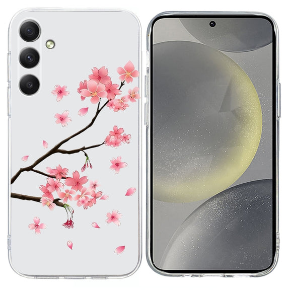 For Samsung Galaxy S25 5G Colorful Painting Pattern TPU Phone Case(Plum Blossom)