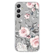 For Samsung Galaxy S25 5G Colorful Painting Pattern TPU Phone Case(Flowers On Grey)