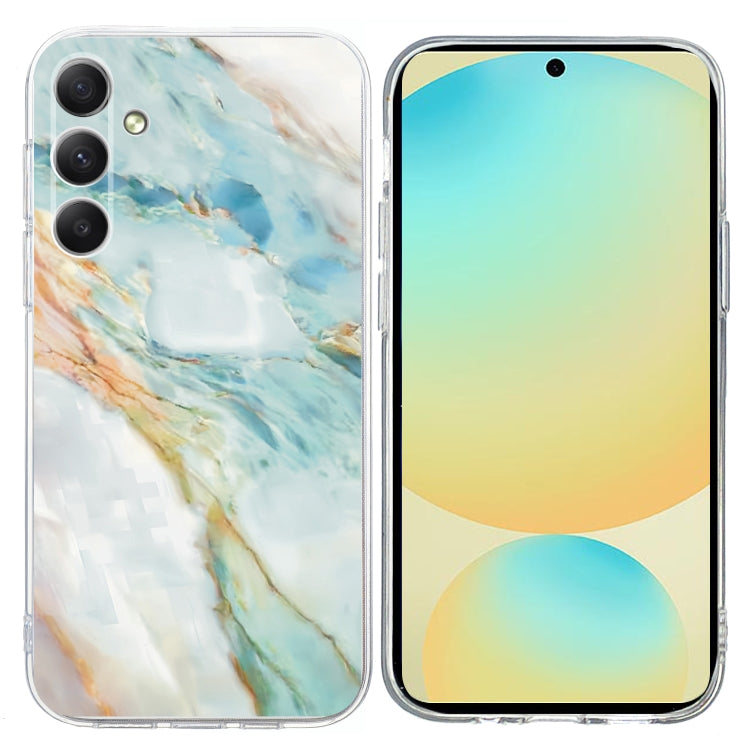 For Samsung Galaxy S25 FE 5G Colorful Painting Pattern TPU Phone Case(Marble)