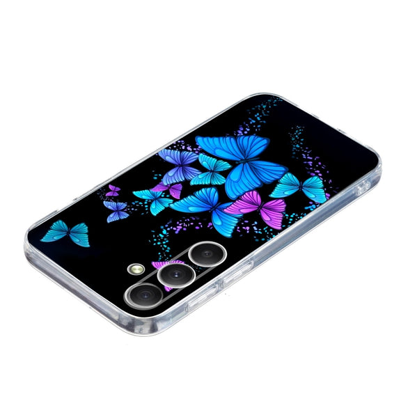 For Samsung Galaxy S25 FE 5G Colorful Painting Pattern TPU Phone Case(Color Butterflies)