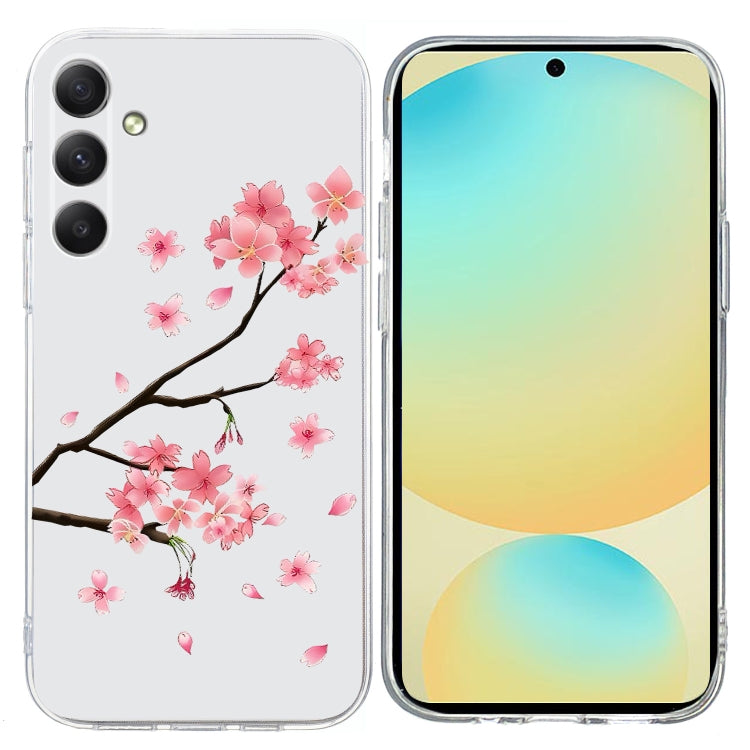 For Samsung Galaxy S25 FE 5G Colorful Painting Pattern TPU Phone Case(Plum Blossom)